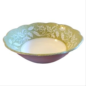1 Vtg Coupe Cereal Bowl Sterling Renaissance Green J & G Meakin England